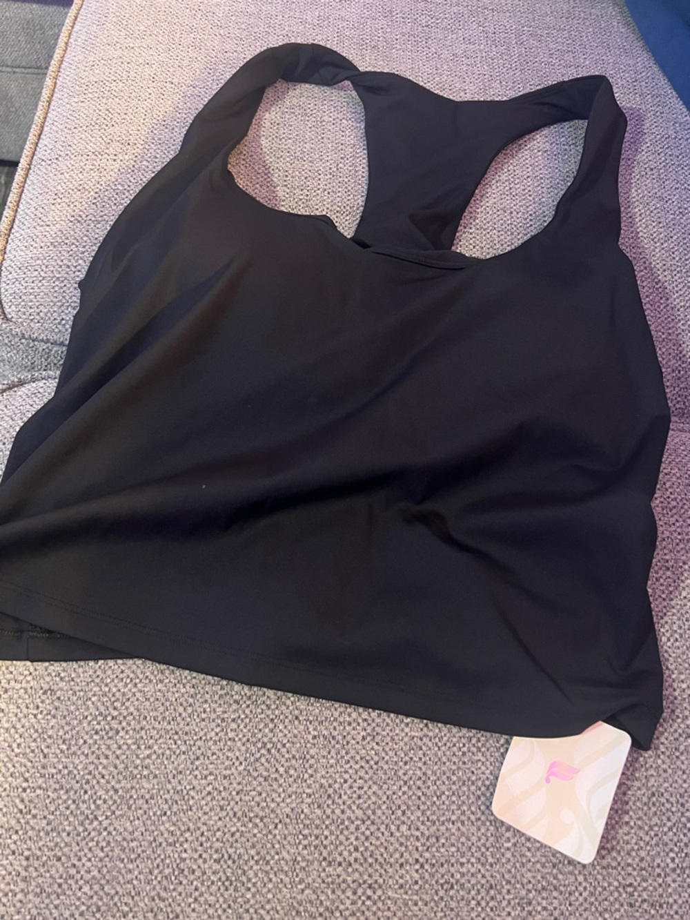 Fabletics Black Built-In Bra Tank